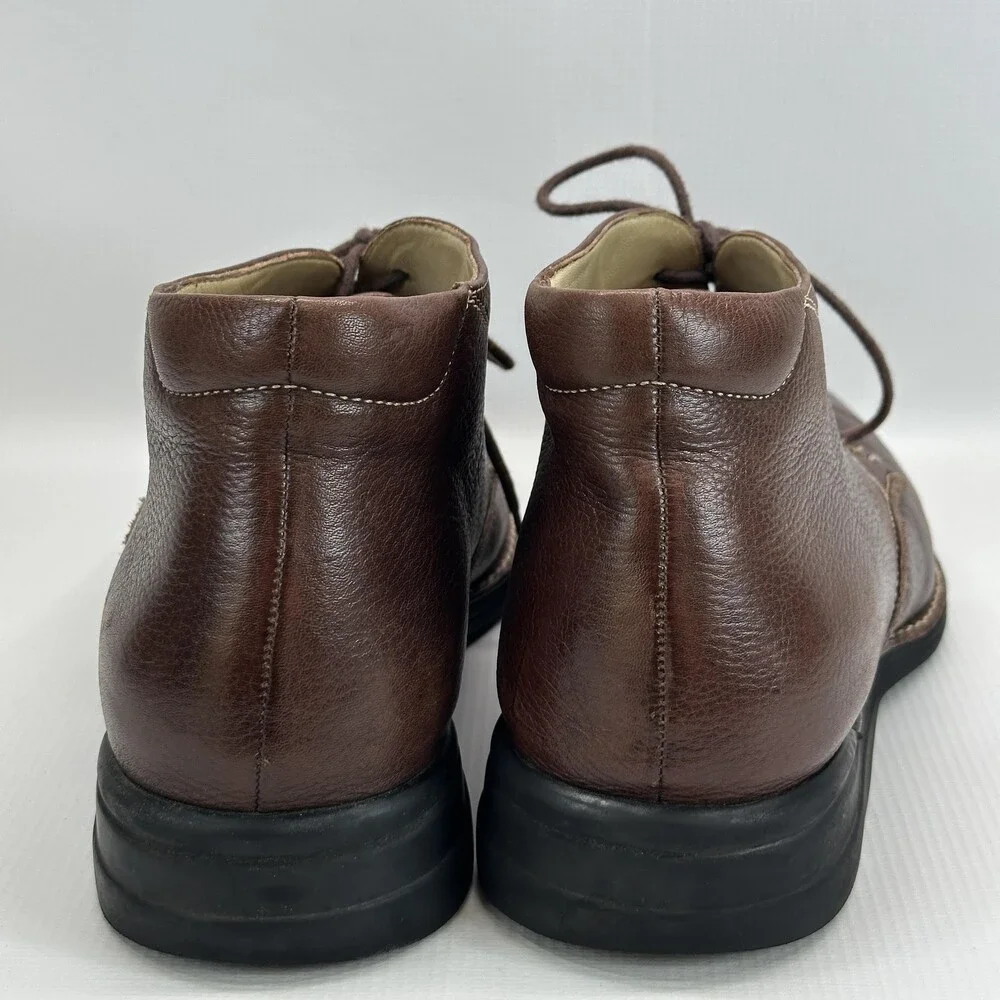 Johnston & Murphy Mens 12M Brown Sheepskin Leather Chukka Boots Lace Up Brazil